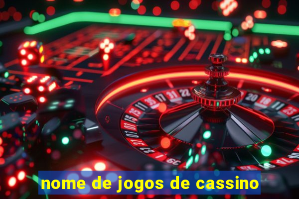 nome de jogos de cassino