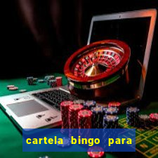 cartela bingo para cha de cozinha imprimir gratis