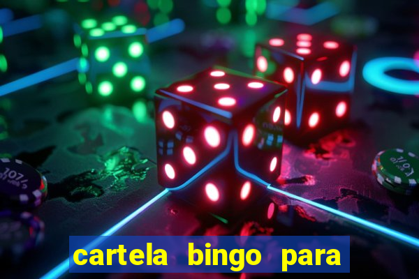 cartela bingo para cha de cozinha imprimir gratis