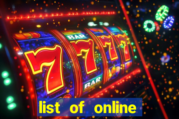 list of online slot sites