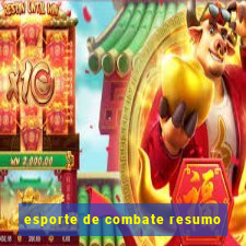 esporte de combate resumo