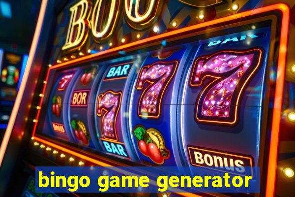 bingo game generator