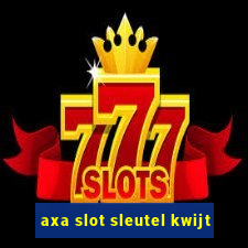 axa slot sleutel kwijt