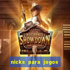 nicks para jogos de tiro