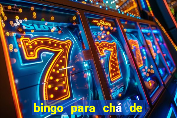 bingo para chá de bebê para imprimir grátis