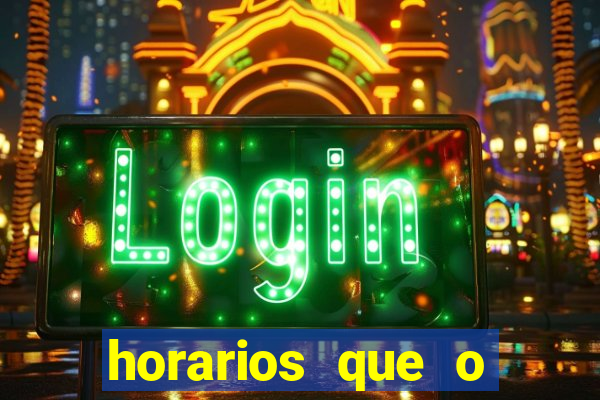 horarios que o fortune tiger paga