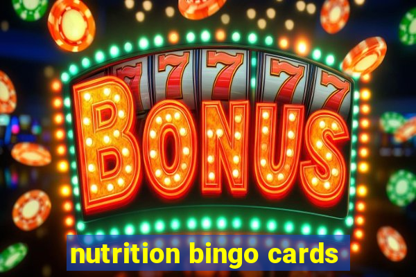 nutrition bingo cards