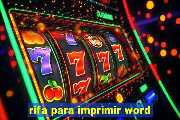 rifa para imprimir word