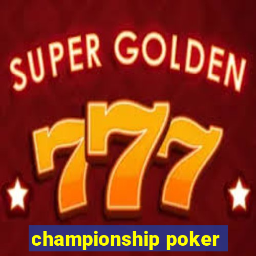 championship poker