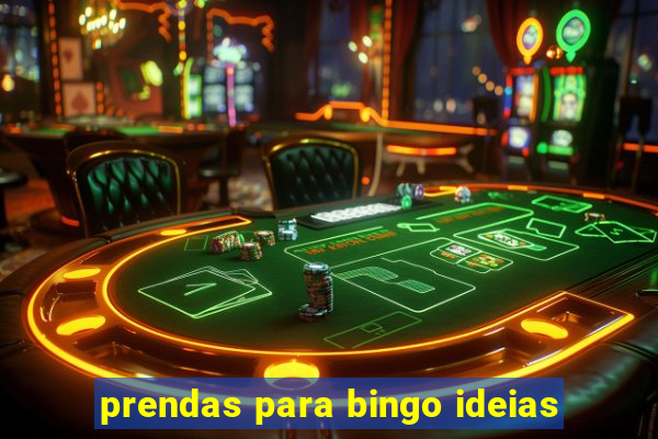 prendas para bingo ideias