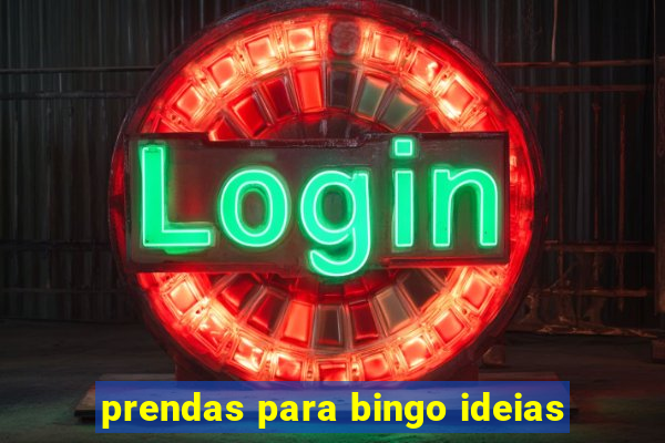 prendas para bingo ideias