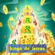 bingo de letras para imprimir colorido