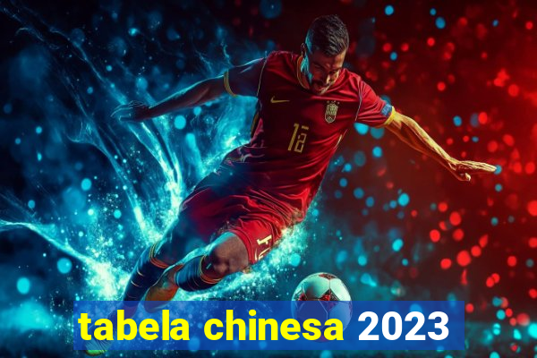 tabela chinesa 2023