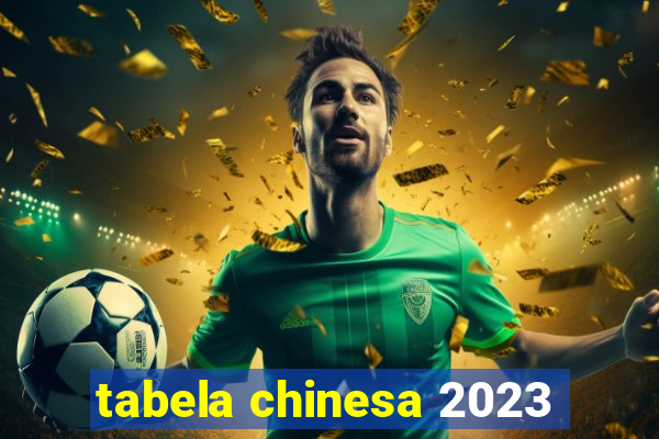 tabela chinesa 2023