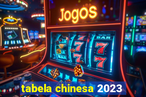 tabela chinesa 2023