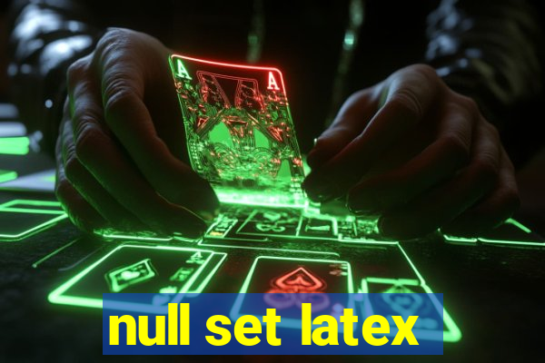 null set latex