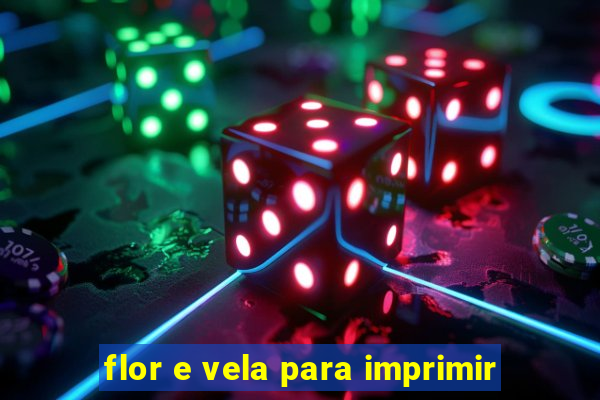 flor e vela para imprimir