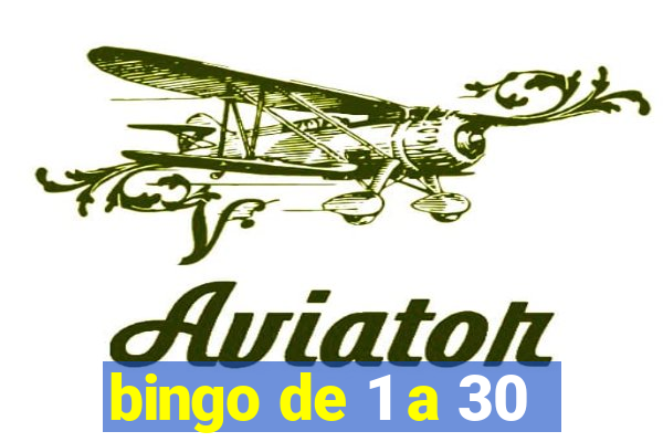 bingo de 1 a 30