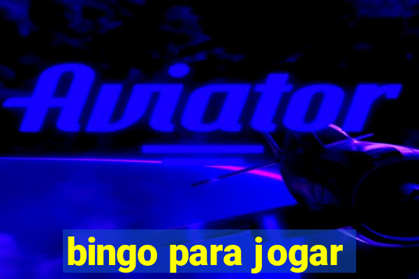 bingo para jogar