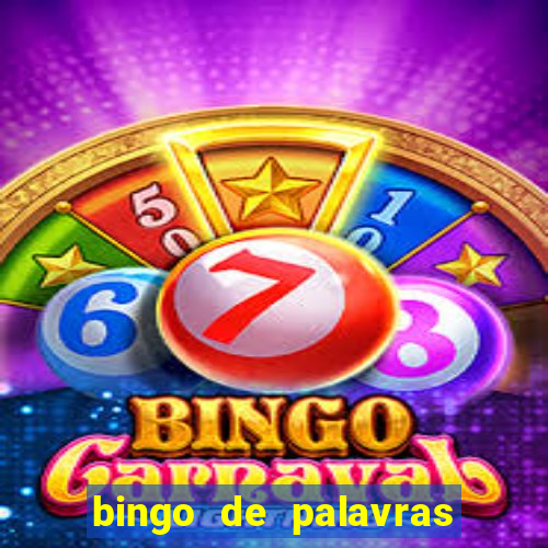 bingo de palavras 4 ano