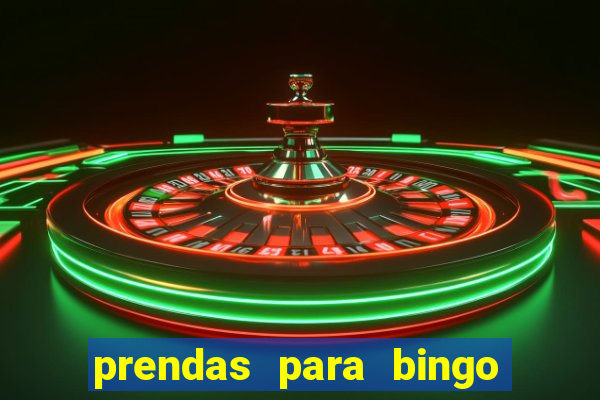 prendas para bingo de natal