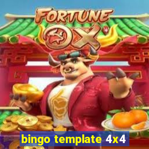 bingo template 4x4