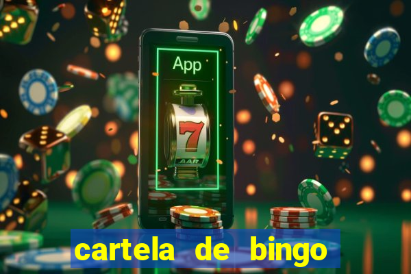 cartela de bingo cha de panela