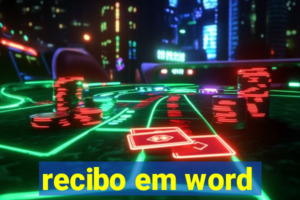 recibo em word