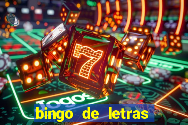 bingo de letras colorido para imprimir