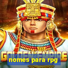 nomes para rpg