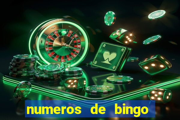 numeros de bingo del 1 al 75