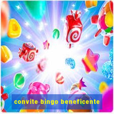 convite bingo beneficente