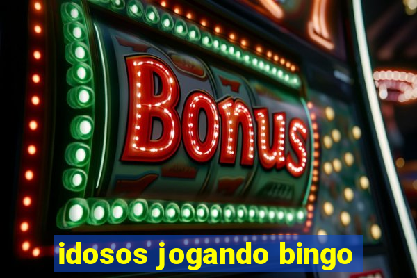 idosos jogando bingo