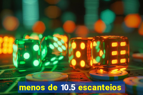 menos de 10.5 escanteios