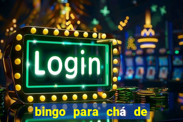 bingo para chá de bebê para imprimir grátis