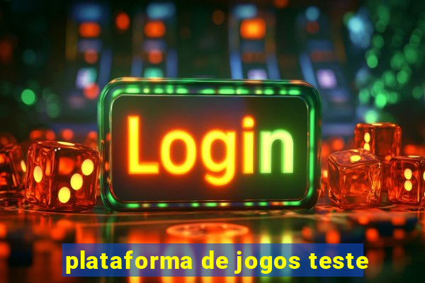 plataforma de jogos teste