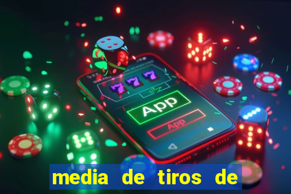 media de tiros de meta por jogo