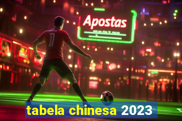 tabela chinesa 2023