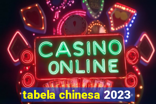 tabela chinesa 2023