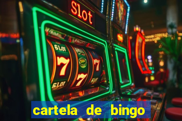 cartela de bingo cha de bebe