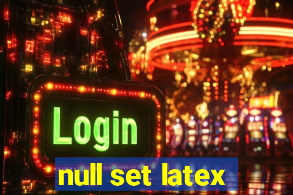 null set latex