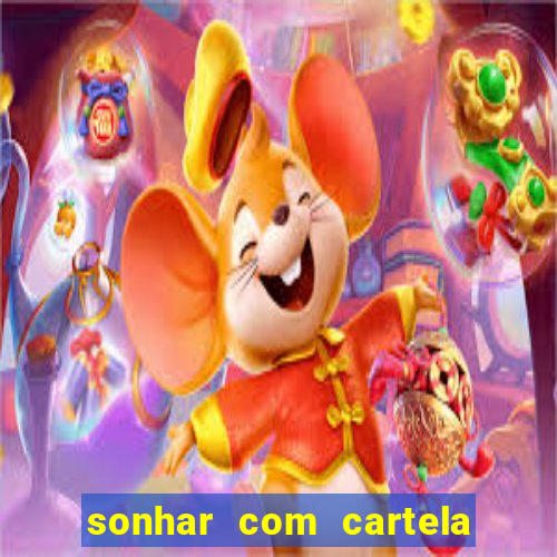 sonhar com cartela de bingo